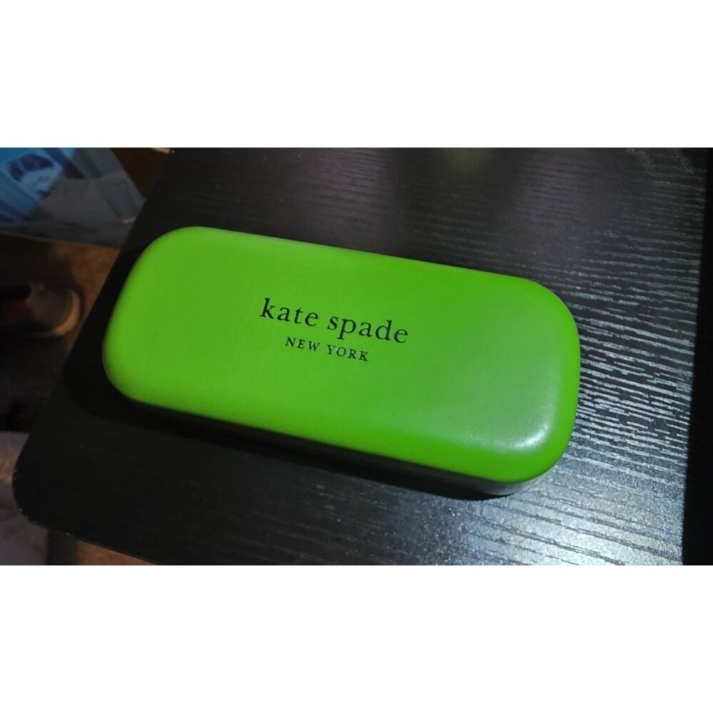 Kate Spade New York Green Hard Clam Shell Sunglasses / Eyeglasses Case
